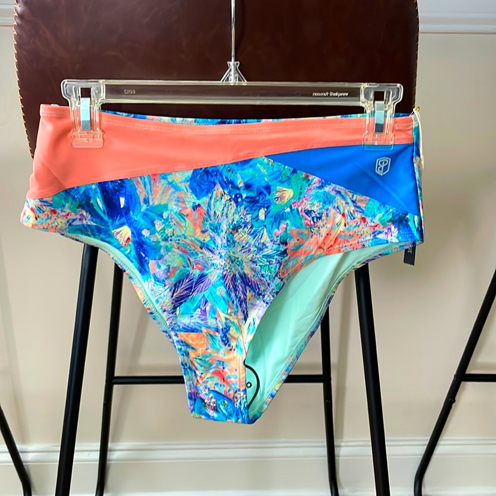 Born Primitive Tropics bikini high waisted bottom Iridescent Iris Size Medium